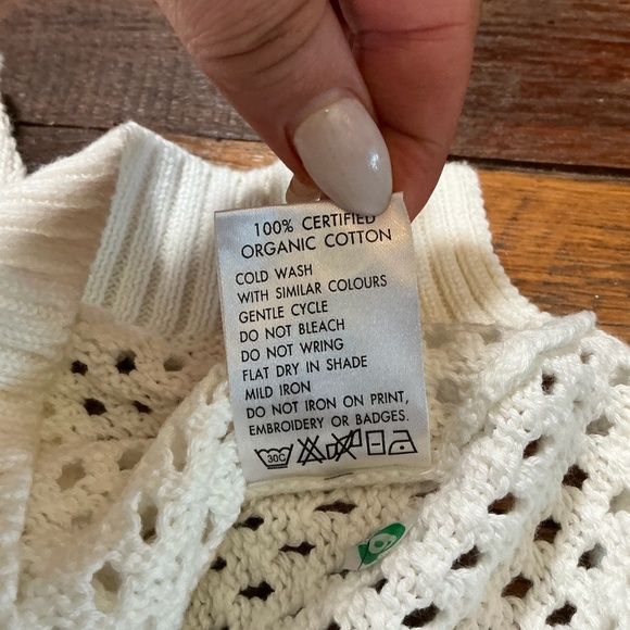 ABLE Cream Open Knit Cotton Sweater Women’s XS - Picture 8 of 9